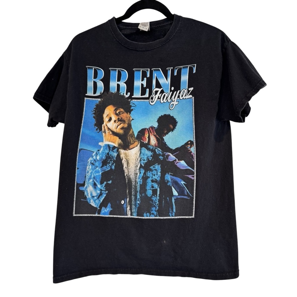 Brent Faiyaz Graphic Tee Shirt (Medium) Hip Hop Rapper Black Gildan Heavy Cotton